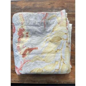 2011 RARE VTG Pottery Barn Shower Curtain Organic Cotton Coral Reef Pattern